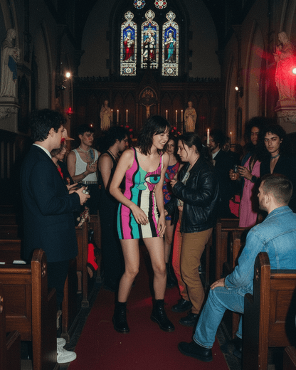 GOD MODE by Riffhaus - Women's Bodycon Dress - Rebecca Black Riff