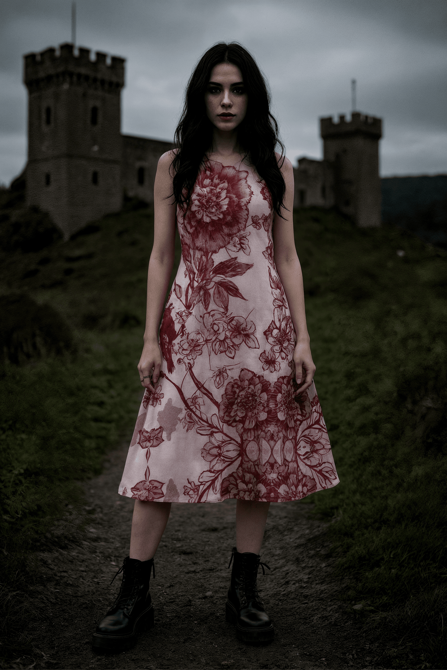 CROW by Riffhaus - Women's Sleeveless Dress With Diagonal Pocket - Florence + The Machine Riff