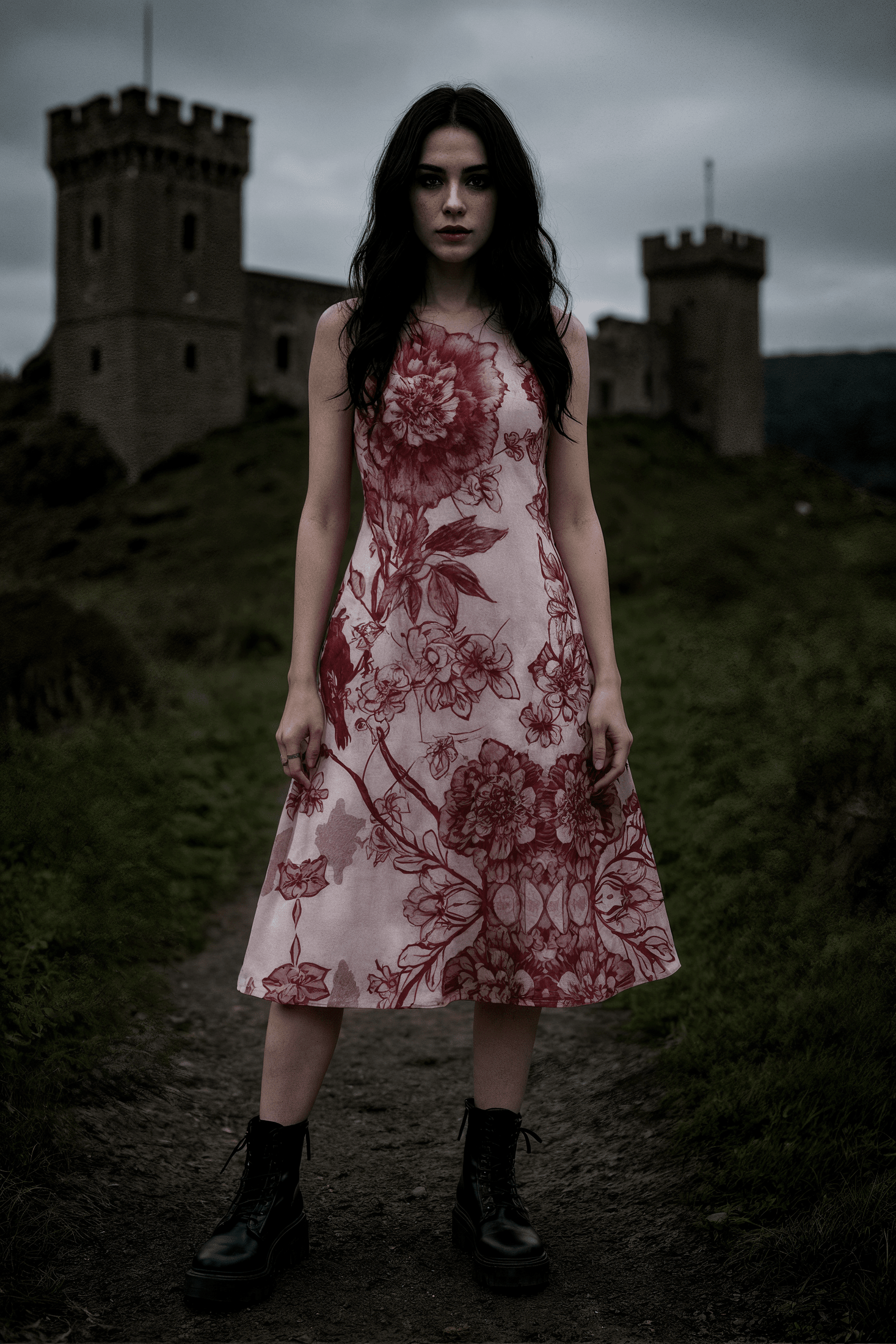 CROW by Riffhaus - Women's Sleeveless Dress With Diagonal Pocket - Florence + The Machine Riff