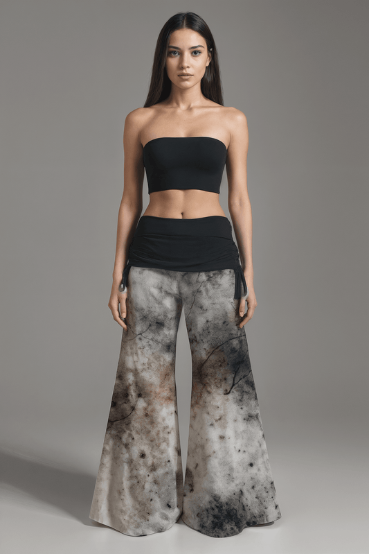 Frog FOAM by Riffhaus - Women's High Waist Wide Leg Pants - Sofia Isella Riff