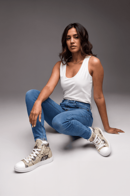 BUG by Riffhaus - Women’s high top canvas shoes - Sofia Isella Riff