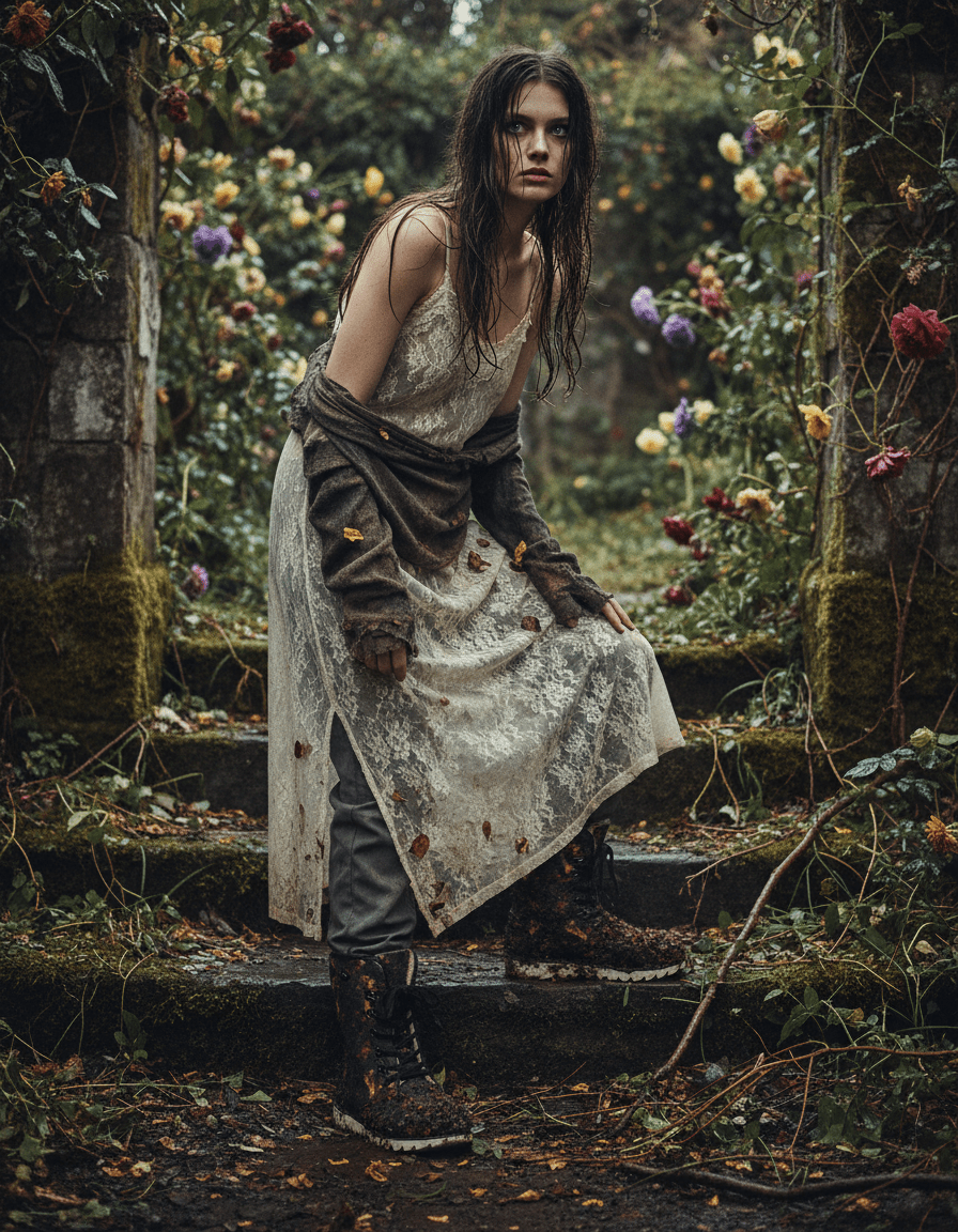 BUTTERFLY DISTORTION by Riffhaus - UNISEX Plush Boots #GARDEN