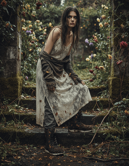 BUTTERFLY DISTORTION by Riffhaus - UNISEX Plush Boots #GARDEN