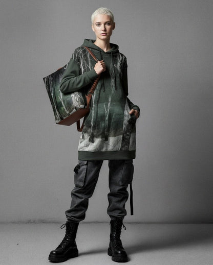 LAST TREES by Riffhaus - Vegan Leather Backpack - Aurora Frozen Riff