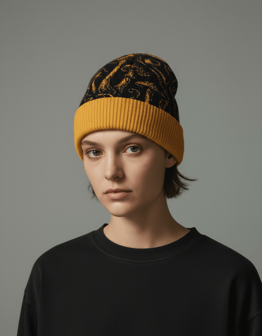 SHROOM HEAD by Riffhaus - Custom Knitted Beanie - Sofia Isella Riff
