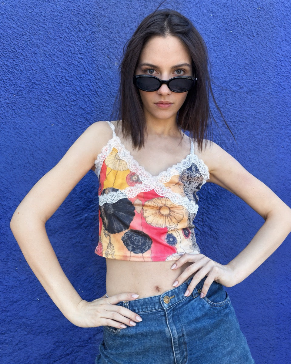 Lace Camisole - Flowers