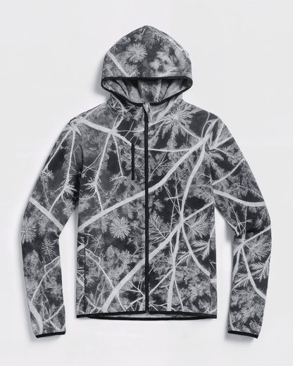 FROST BITE by Riffhaus - Unisex Hoodie with Thumb Hole Design - Aurora Frozen Riff