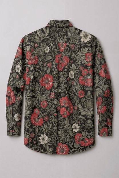 POSESSION - Men's Casual Lapel Long Cotton Sleeve Shirt - Florence + The Machine Riff