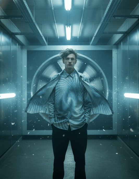 WINDTUNNEL by Riffhaus - Lapel Collar Shirt With Concealed Placket