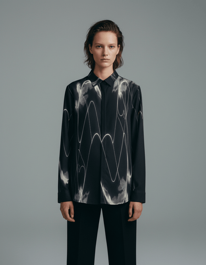 HIT ME by Rifffhaus - Men's Lapel Collar Shirt With Concealed Placket |115GSM Cotton poplin