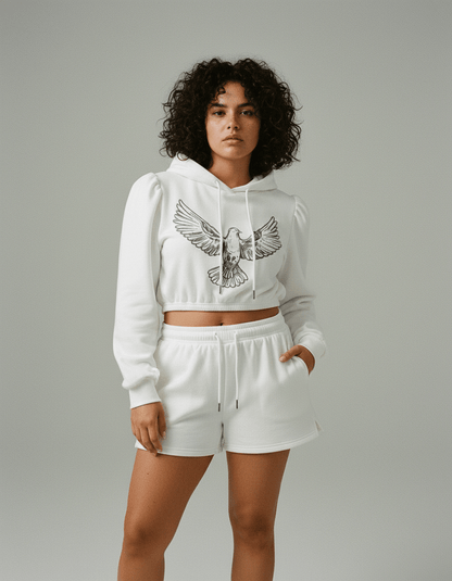 TAUBE by Riffhaus - Mirco Fleece Hoodie And Shorts Set - Riff on Rosalía's Berghain