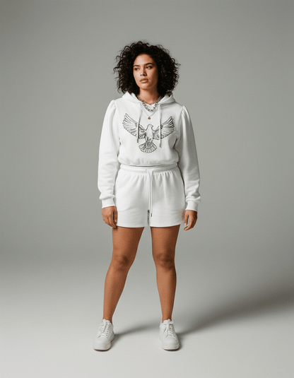 TAUBE by Riffhaus - Mirco Fleece Hoodie And Shorts Set - Riff on Rosalía's Berghain