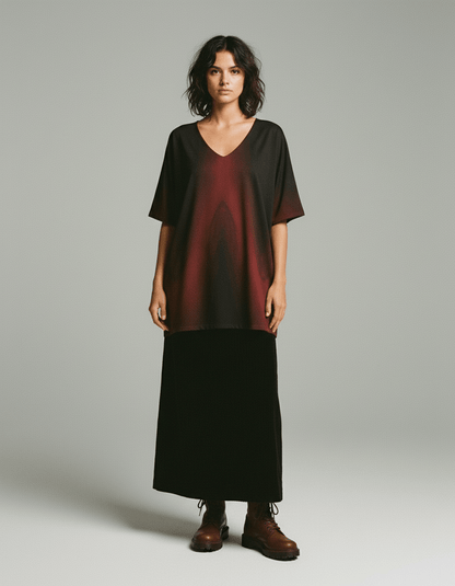 Women's Bat Sleeves Blouse | 190GSM Cotton - Riff on Rosalía's Berghain