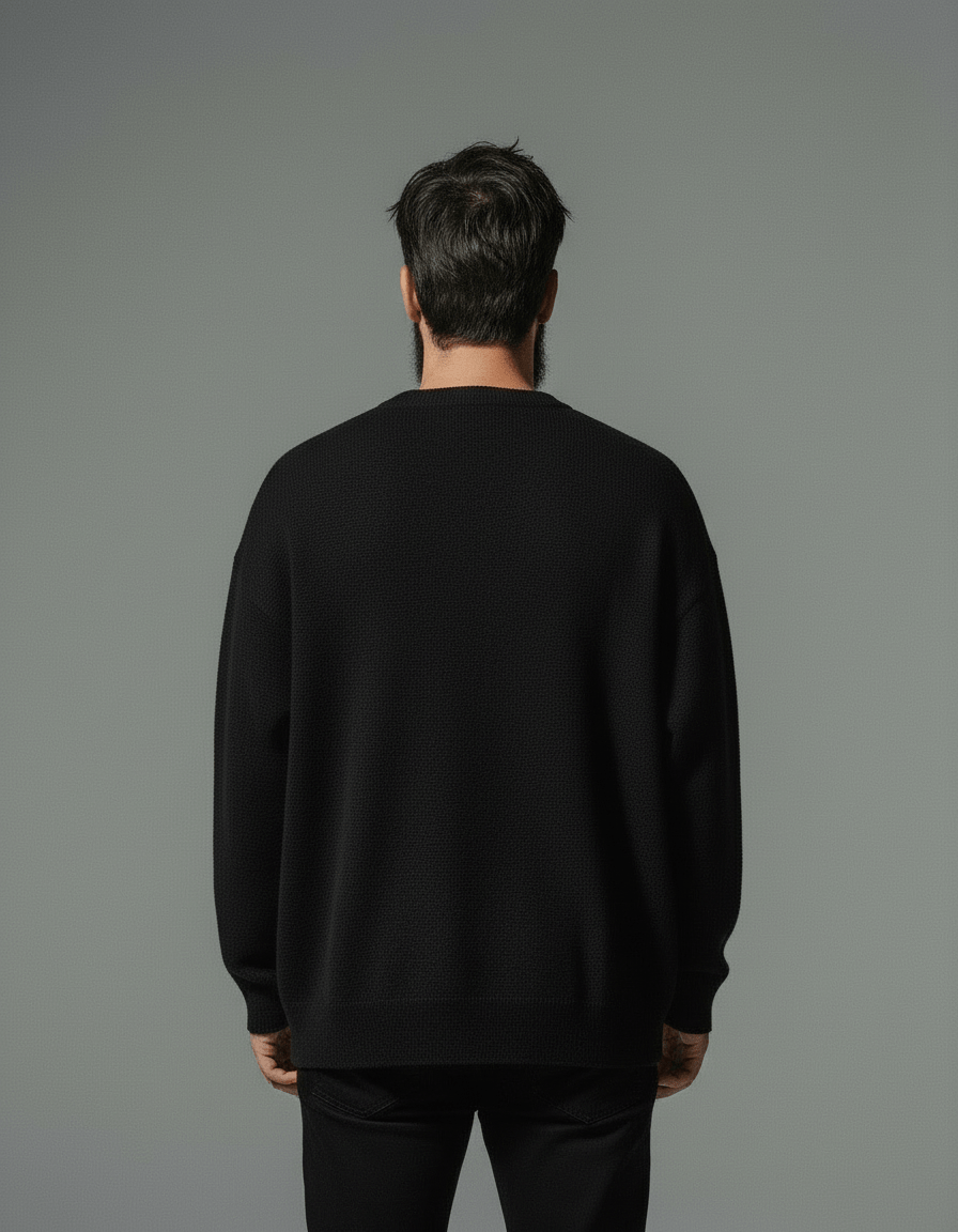 MARTYR by Riffhaus - Relaxed fit knitted crew neck sweater - Riff on Rosalia's Berghain