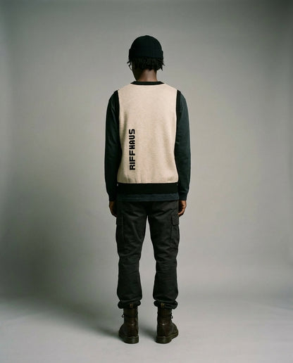 I think you adore me - Knit V-neck vest - Rachel Chinouriri Riff [TAUPE]