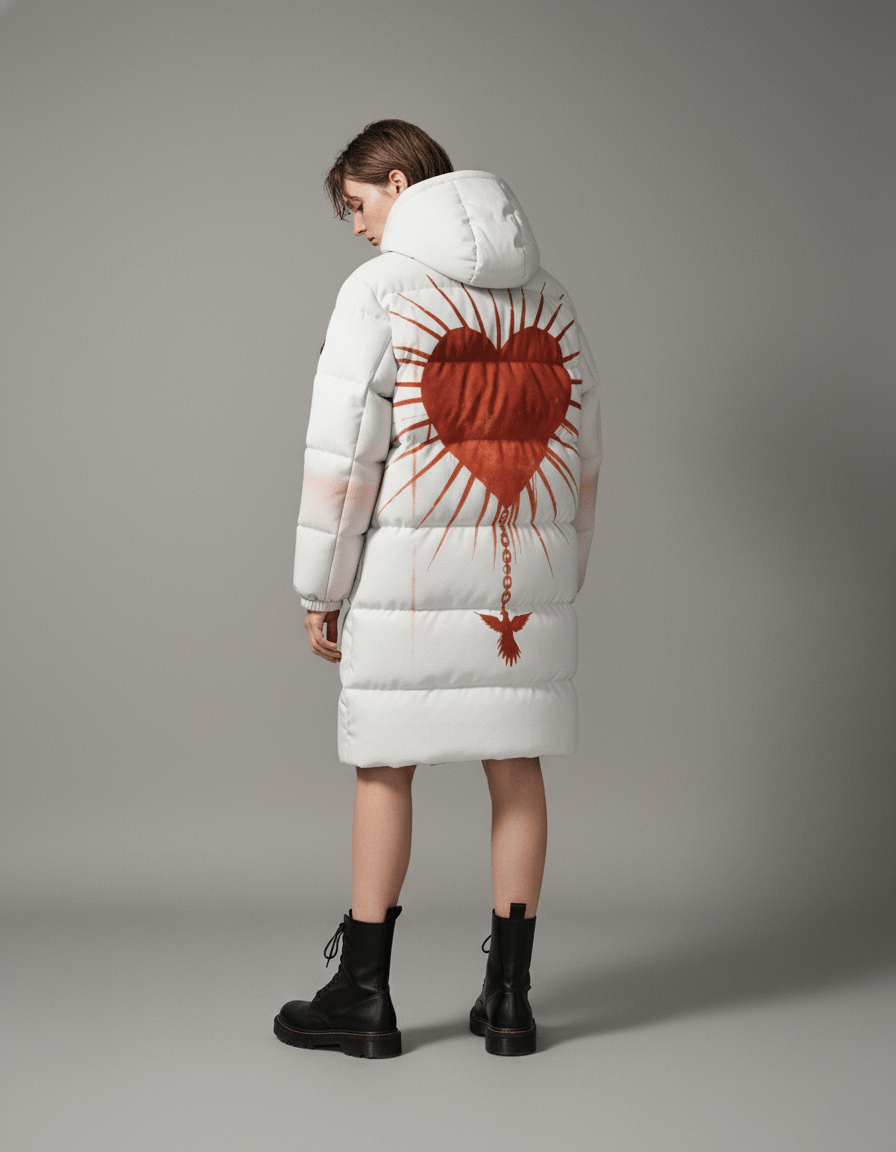 YO X TI - Long Down Coat- Unisex Long Down Jacket - Riff on Rosalía's Berghain