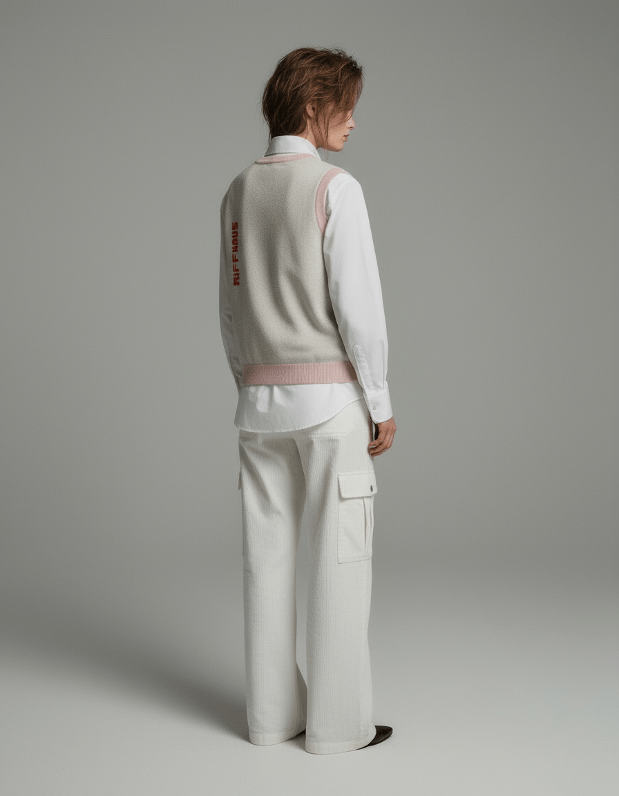 ROTTEN APPLE by Riffhaus Knit V-neck vest - Riff on Rosalía's Berghain