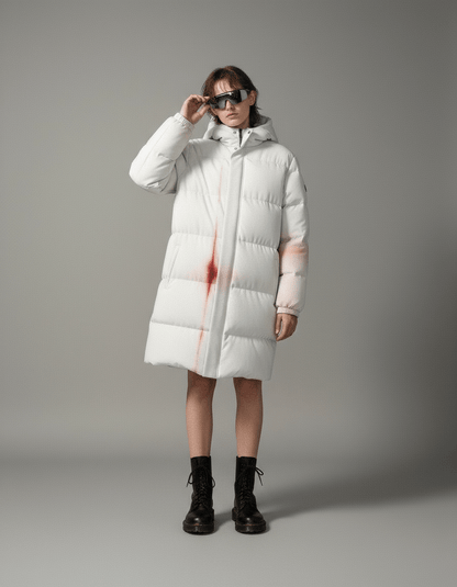 YO X TI - Long Down Coat- Unisex Long Down Jacket - Riff on Rosalía's Berghain