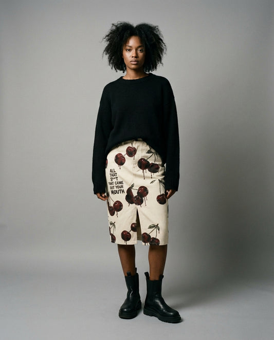 ALL THAT S**T - Denim Midi Skirt - Riff on Rachel Chinouriri