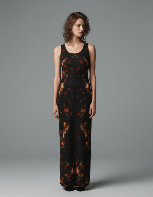 BUTTERFLY DISTORTION by Riffhaus - Dress | Length To Ankle #GARDEN