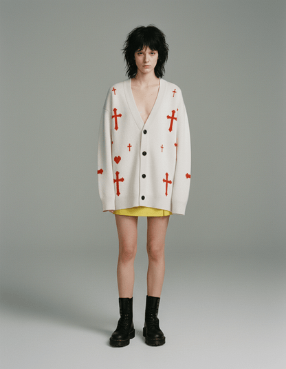 SAINT by Riffhaus - Knitted cardigan - Riff on Rosalia's Berghain