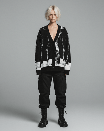 LAST TREE by Riffhaus - Knitted cardigan - Aurora Frozen Riff