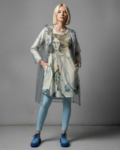 GROWTH by Riffhaus - Women's Dress w/ Pockets 100% Cotton - Aurora Frozen Riff