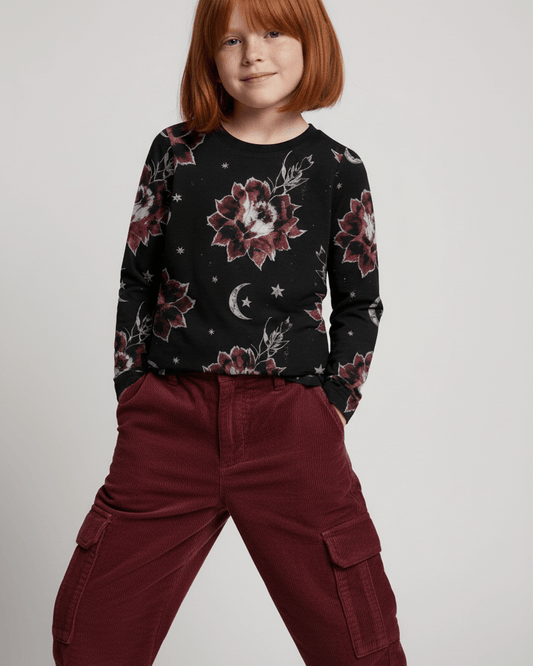 PETALS by Riffhaus – Kid’s Long Sleeve T-Shirt – Florence + the Machine Riff