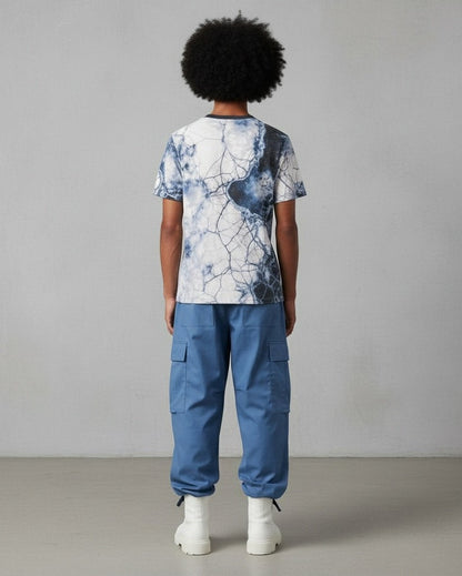 FROSTBITE by Riffhaus - Men's Crew Neck T-Shirt 100% Cotton - Frozen Aurora Riff