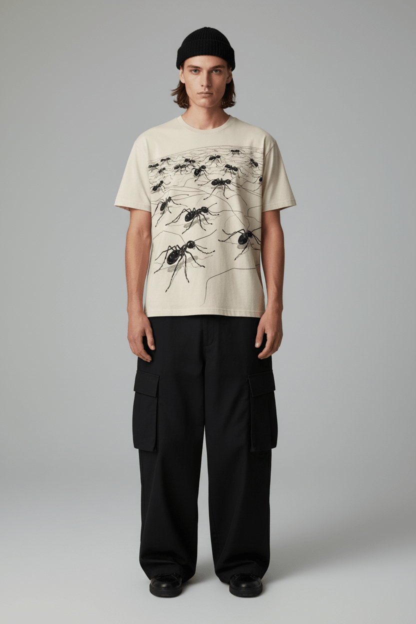 GARDEN by Riffhaus - Unisex T-Shirt | 190GSM Cotton - Ants Print - Sofia Isella Riff