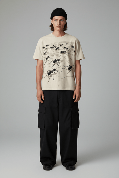 GARDEN by Riffhaus - Unisex T-Shirt | 190GSM Cotton - Ants Print - Sofia Isella Riff