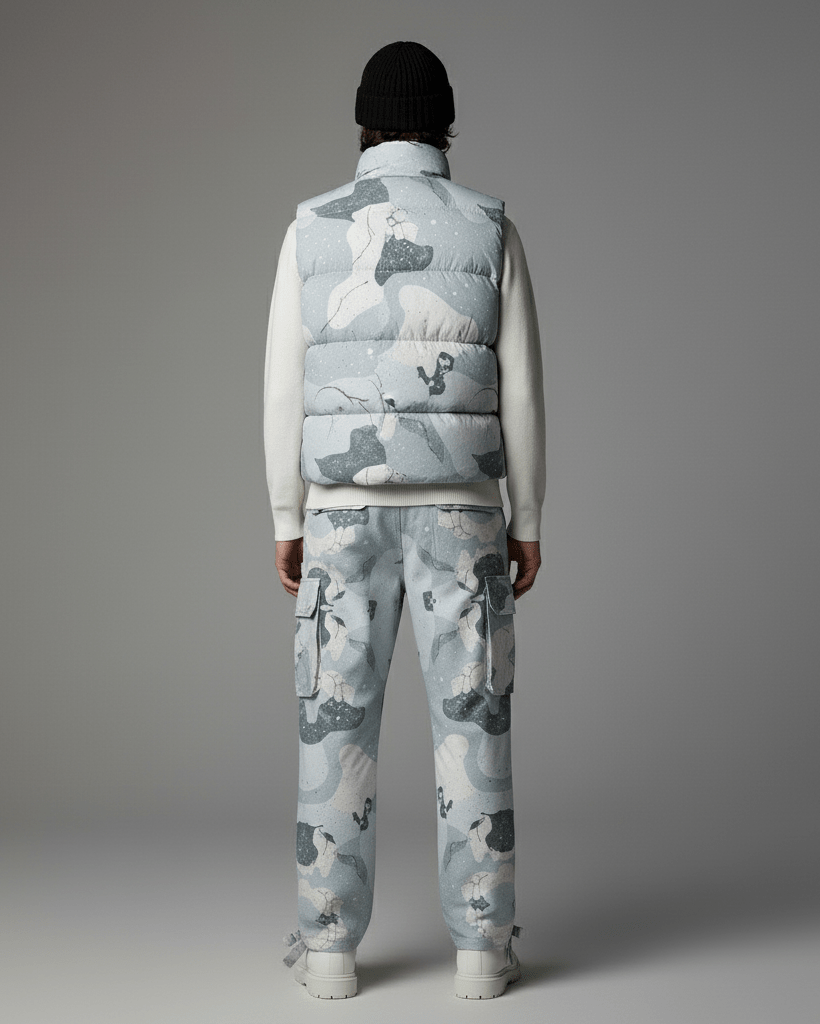 SNOW Warrior by Riffhaus - Unisex Cargo Pants - Aurora Frozen Riff