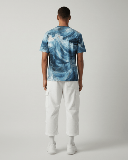 WAVE by Riffhaus - Unisex Short Sleeve T-shirt With Chest Pocket - Aurora Frozen Riff
