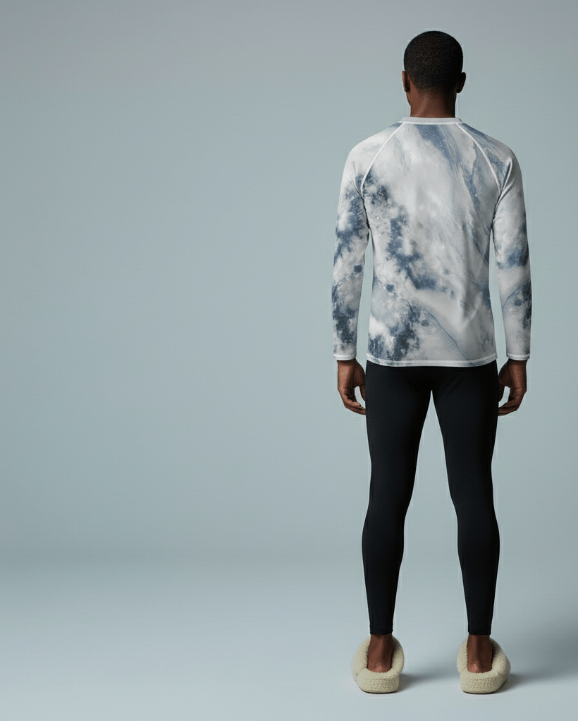 SOULSEARCHER by Riffhaus -Unisex Yoga Sports Long Sleeve T-Shirt - Aurora Frozen Riff