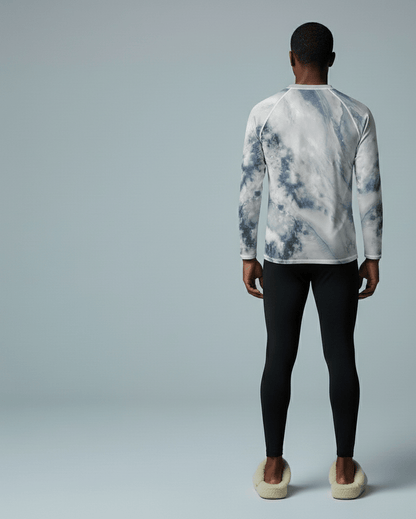 SOULSEARCHER by Riffhaus -Unisex Yoga Sports Long Sleeve T-Shirt - Aurora Frozen Riff