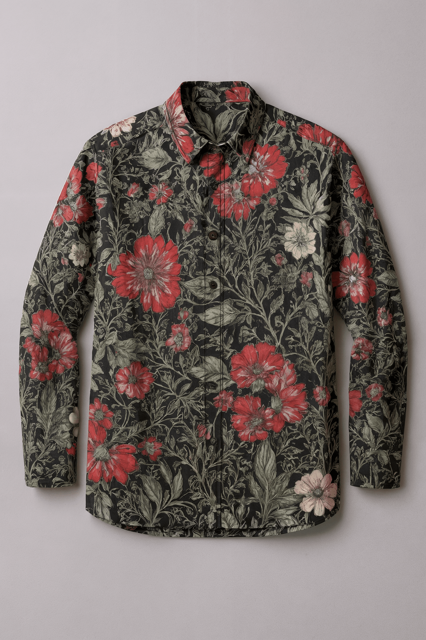 POSESSION - Men's Casual Lapel Long Cotton Sleeve Shirt - Florence + The Machine Riff