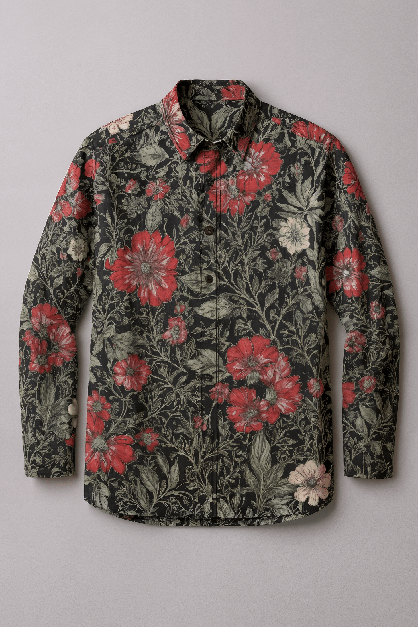 POSESSION - Men's Casual Lapel Long Cotton Sleeve Shirt - Florence + The Machine Riff