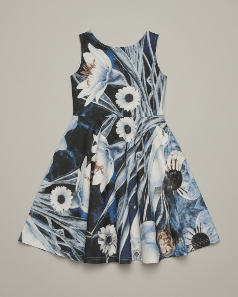 FROST DREAM by Riffhaus - Kid's Sleeveless Vest Dress - Aurora Frozen Riff