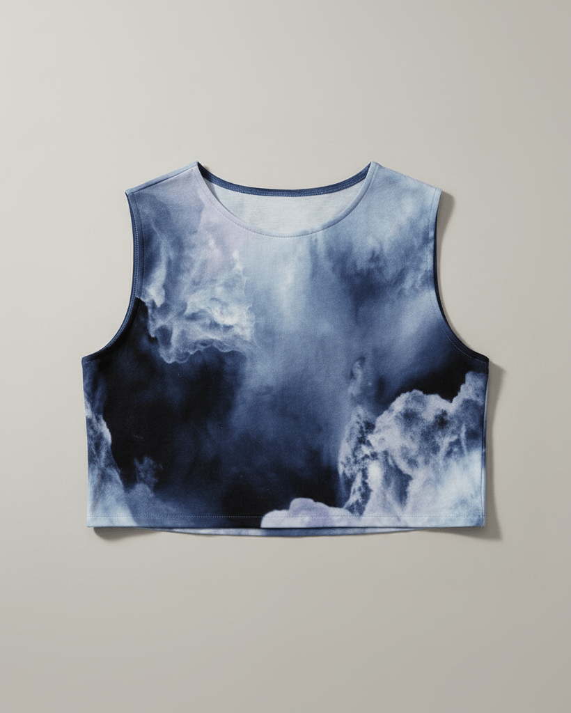 ICE TOWER by Riffhaus - Sleeveless Cropped Top - Aurora Frozen Riff