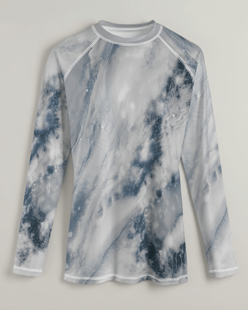 SOULSEARCHER by Riffhaus -Unisex Yoga Sports Long Sleeve T-Shirt - Aurora Frozen Riff
