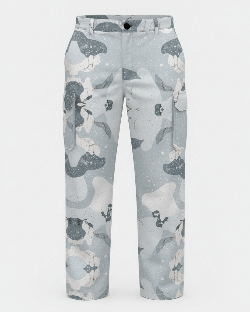 SNOW Warrior by Riffhaus - Unisex Cargo Pants - Aurora Frozen Riff