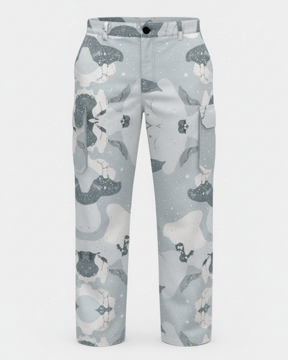 SNOW Warrior by Riffhaus - Unisex Cargo Pants - Aurora Frozen Riff