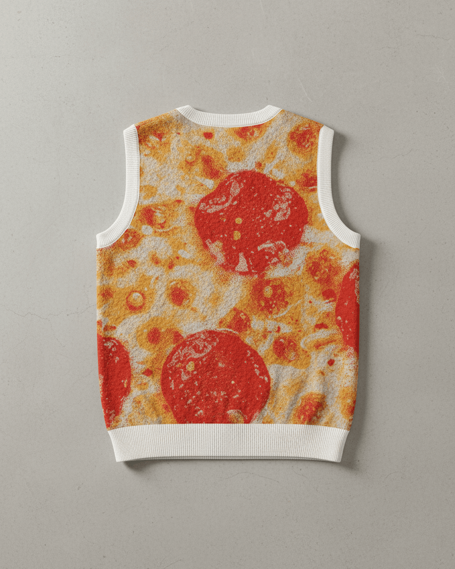 12/4 Bubbling - Knit V-neck vest - Riff on Noga Erez