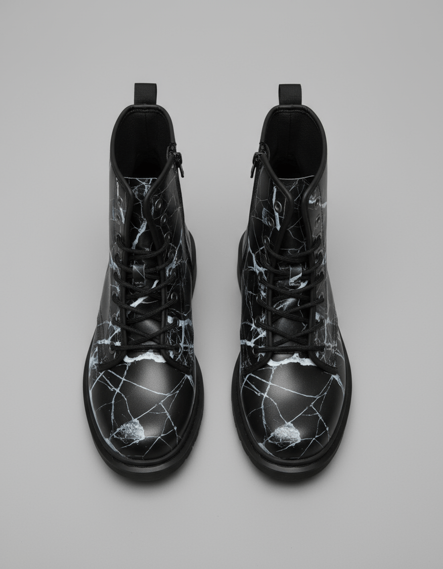 SHATTERED - Women's Martin Short Boots - Riff on Aurora