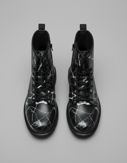 SHATTERED - Women's Martin Short Boots - Riff on Aurora