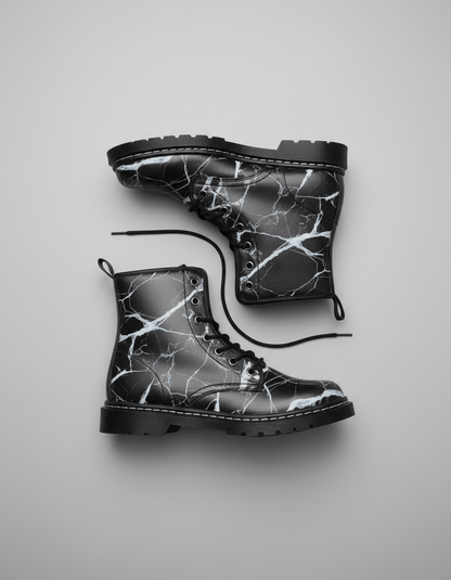 SHATTERED - Women's Martin Short Boots - Riff on Aurora