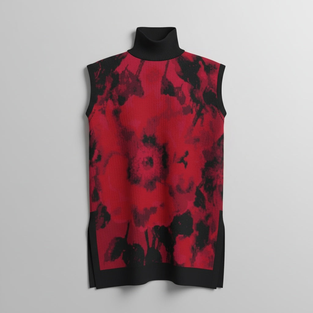 CRY by Riffhaus - Women's Jacquard Turtleneck Vest - Florence + The Machine Riff