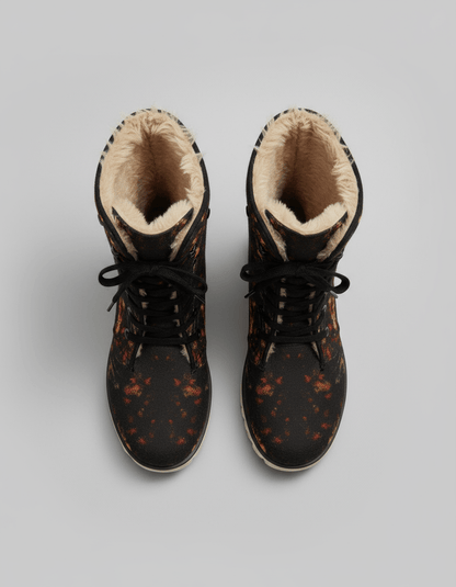 BUTTERFLY DISTORTION by Riffhaus - UNISEX Plush Boots #GARDEN