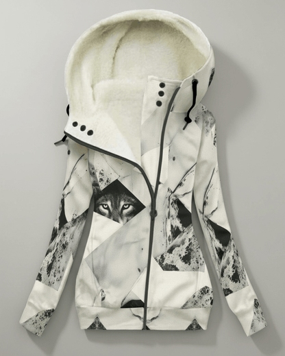WOLVES by Riffhaus - Hoodie Jacket w/ Fleece Lining + Asymmetric Zipper  #FROZEN