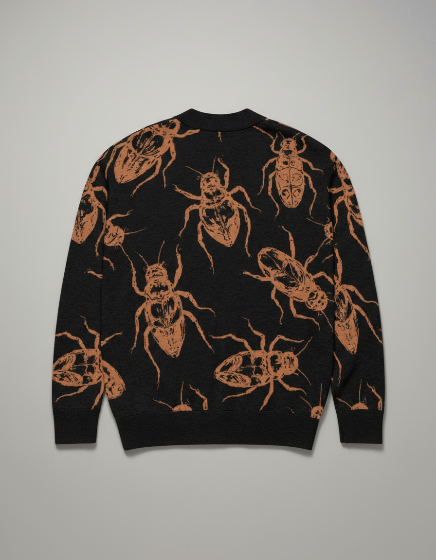 BUGS by Riffhaus - Unisex Knitted Cardigan #GARDEN